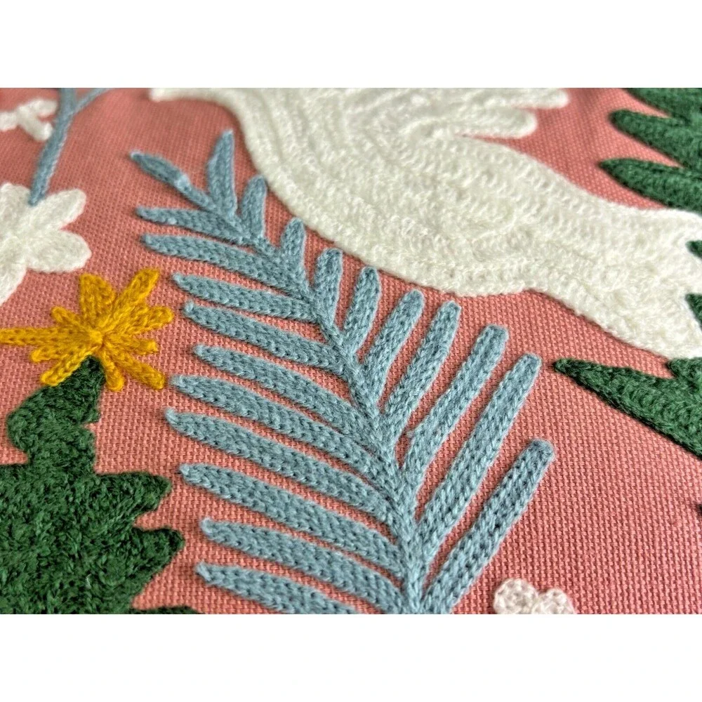 Opalhouse‎ Jungalow Embroidered Winter Scene Hygge Square 18x18 Throw Pillow